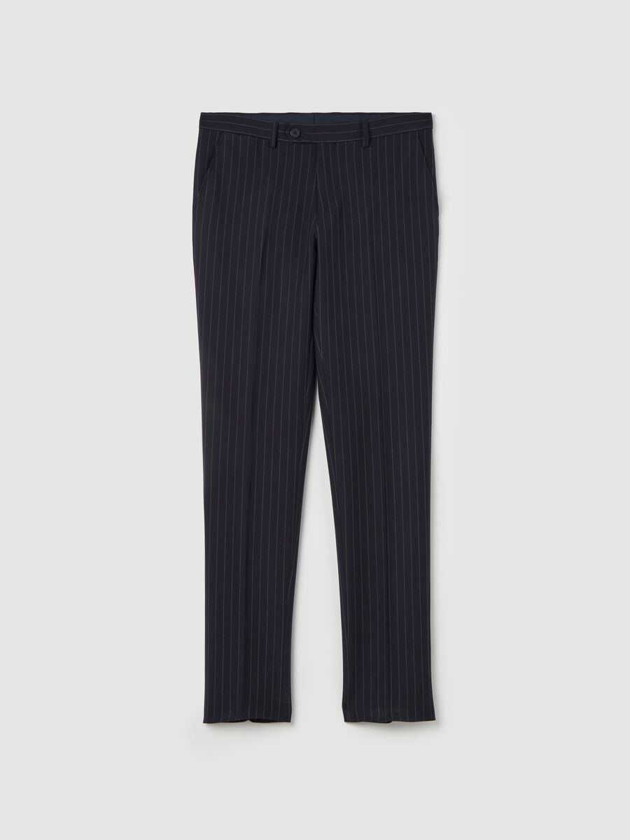 Easy-fit pinstriped trousers_0