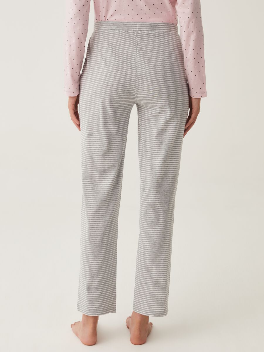 Striped cotton and viscose pyjama bottoms_2