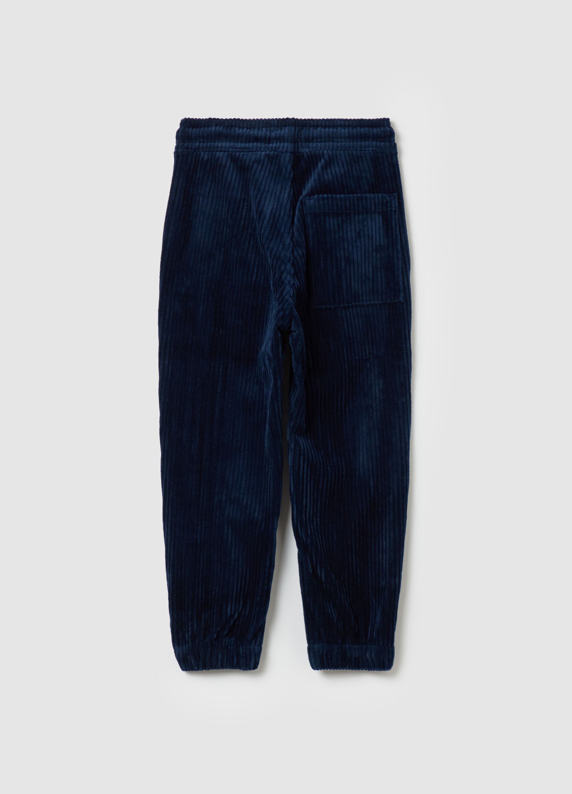 Corduroy jogger trousers with drawstring