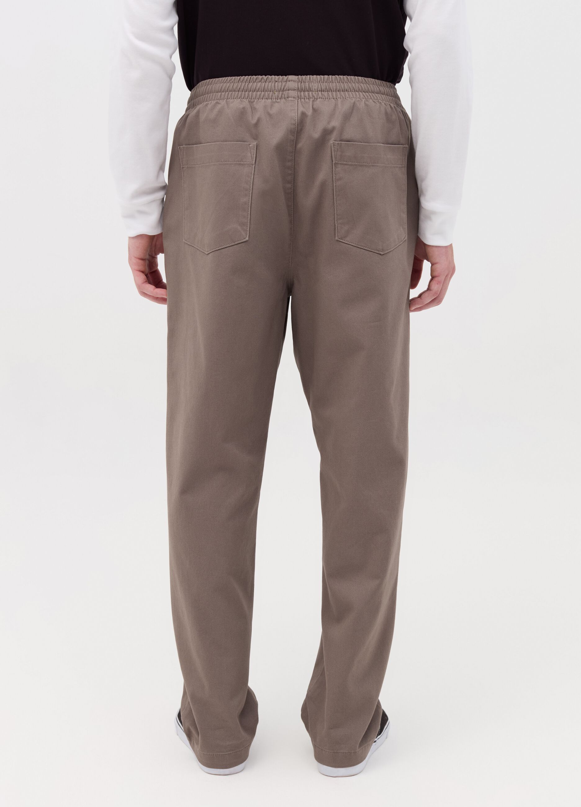 Chino trousers in stretch Oxford cotton