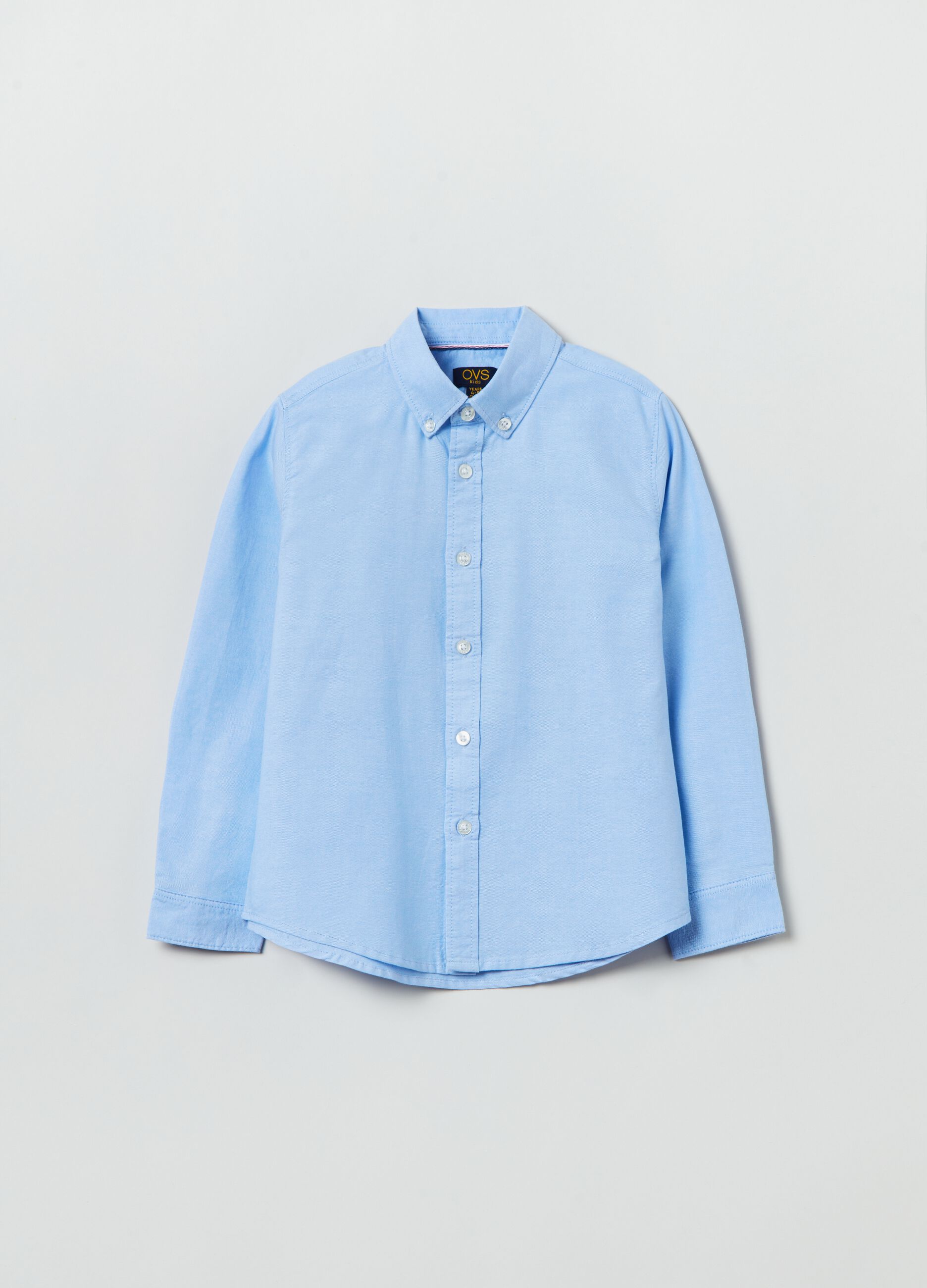 Camisa de algodón chambray