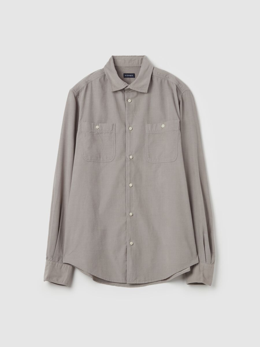 Contemporary cotton shirt with pockets_0