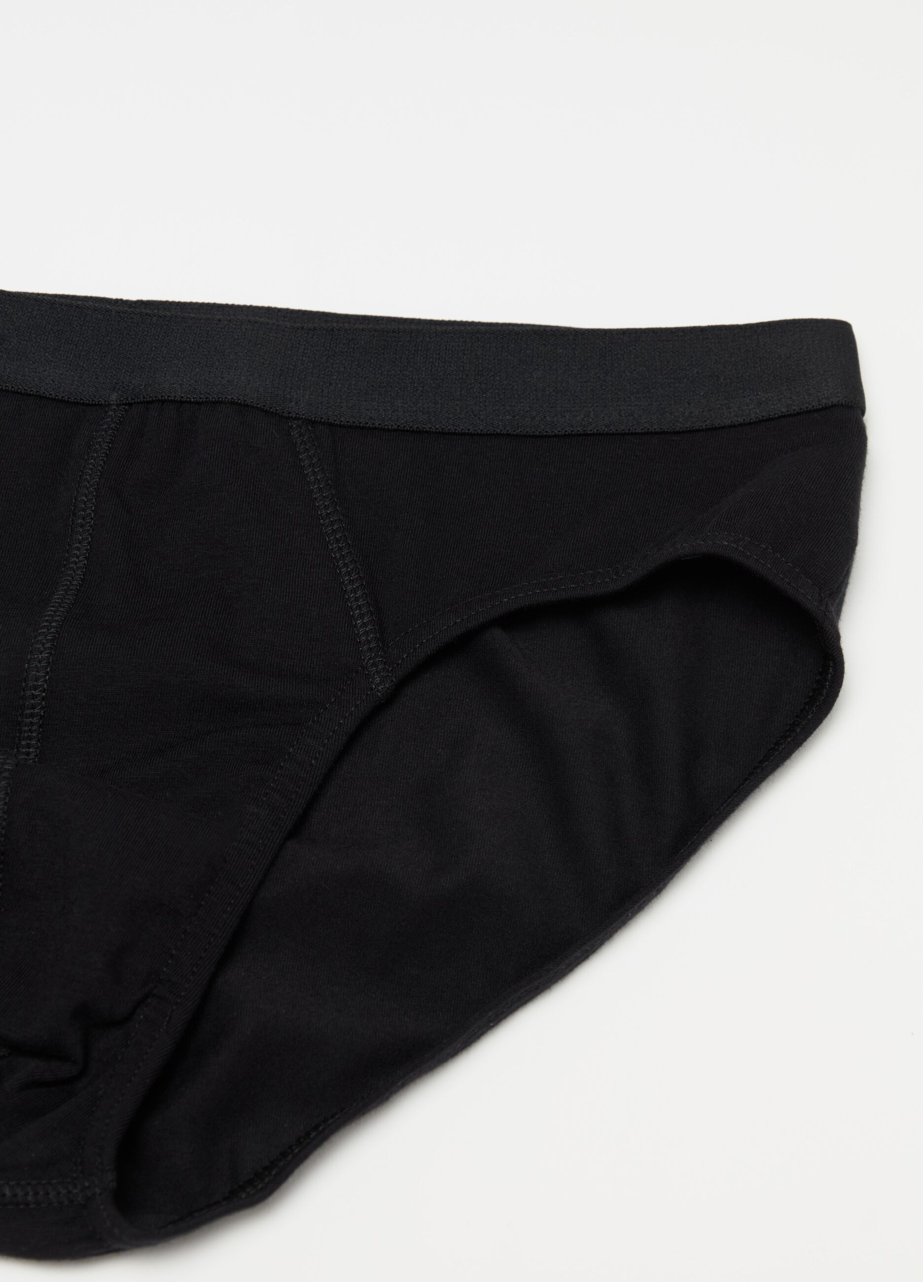 Three-pack briefs with external elastic