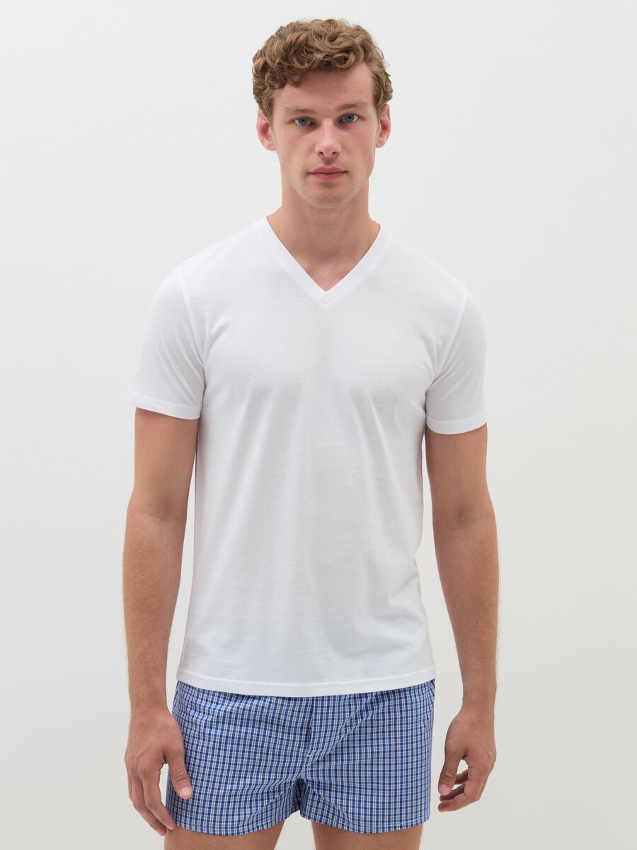 Three-pack undershirts with V neck_0