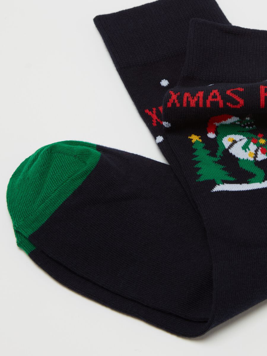 Short socks with "Xmas Rex" design_2