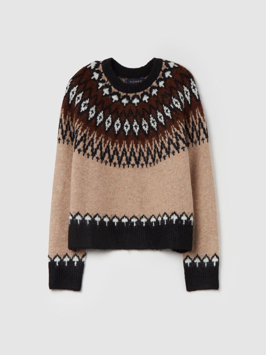 Pullover with Norwegian jacquard design_4