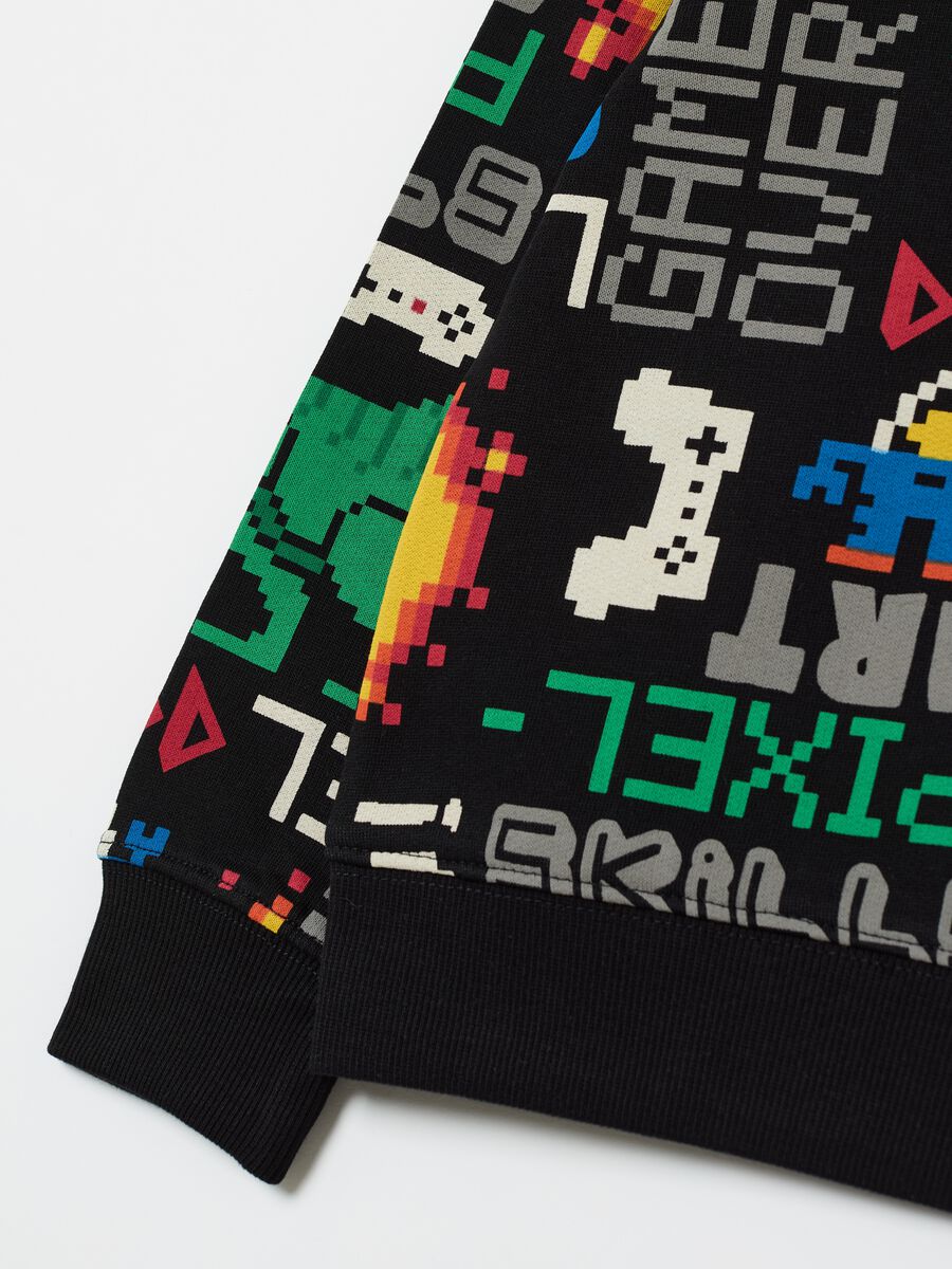 Sweatshirt with gaming dinosaur print_2