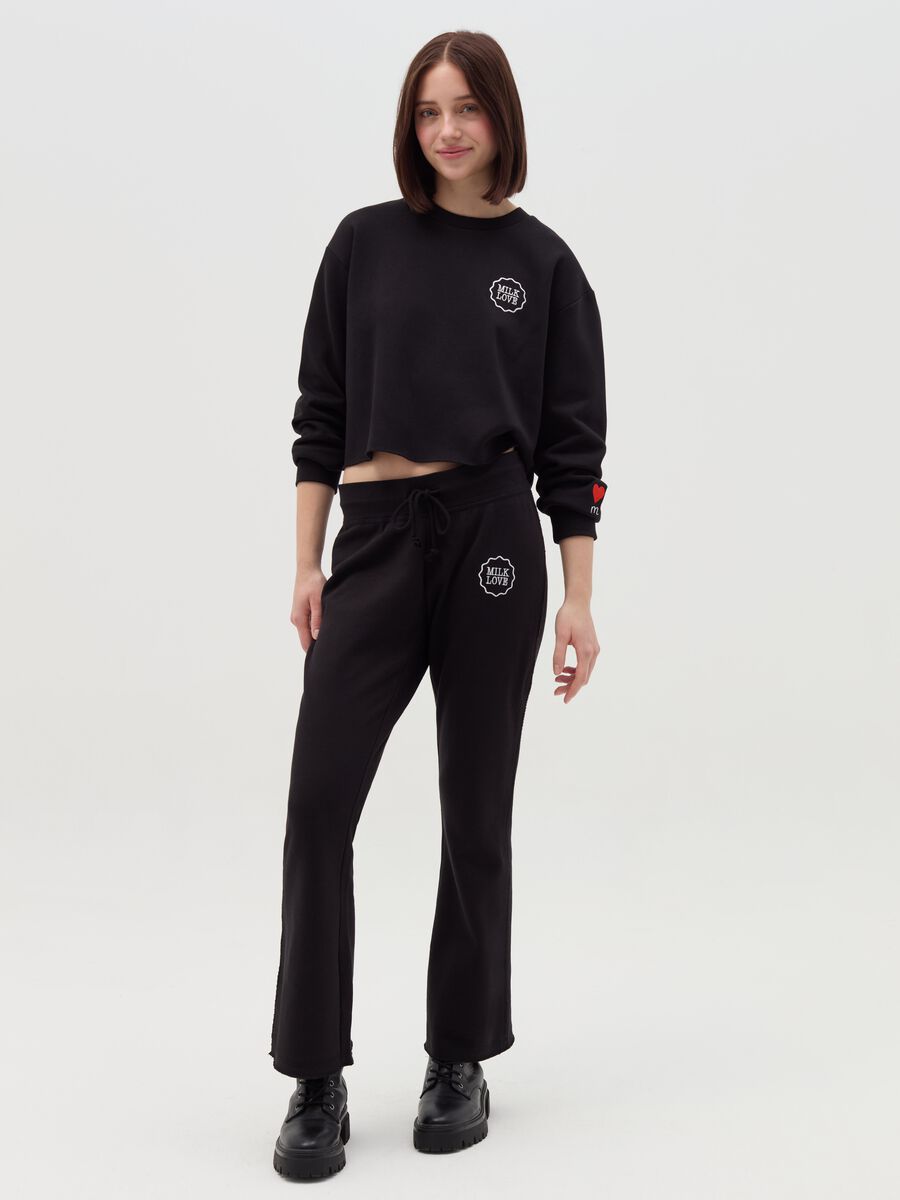 Felpa girocollo cropped fit_1