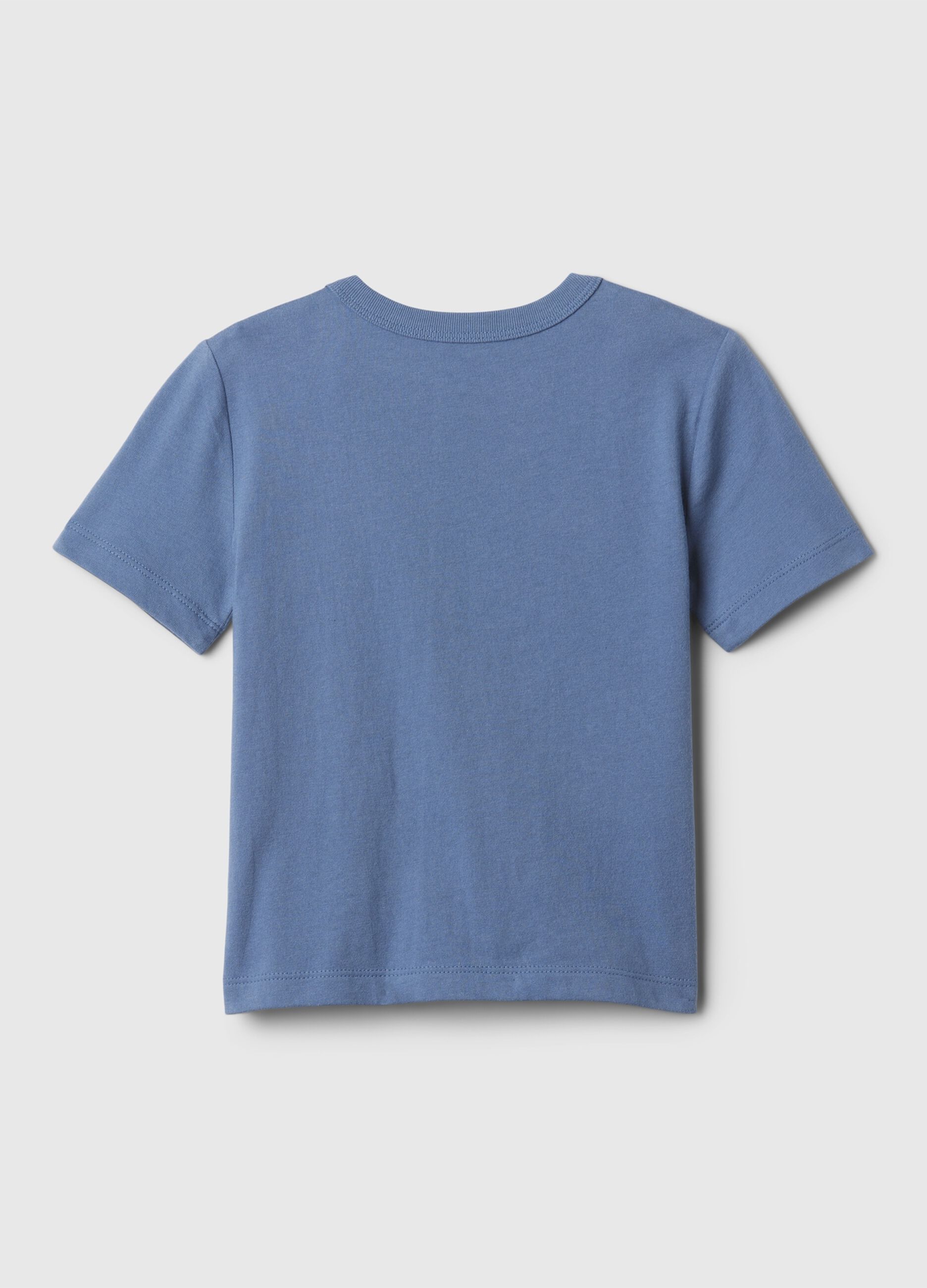 T-shirt in cotone con stampa logo e orsetto