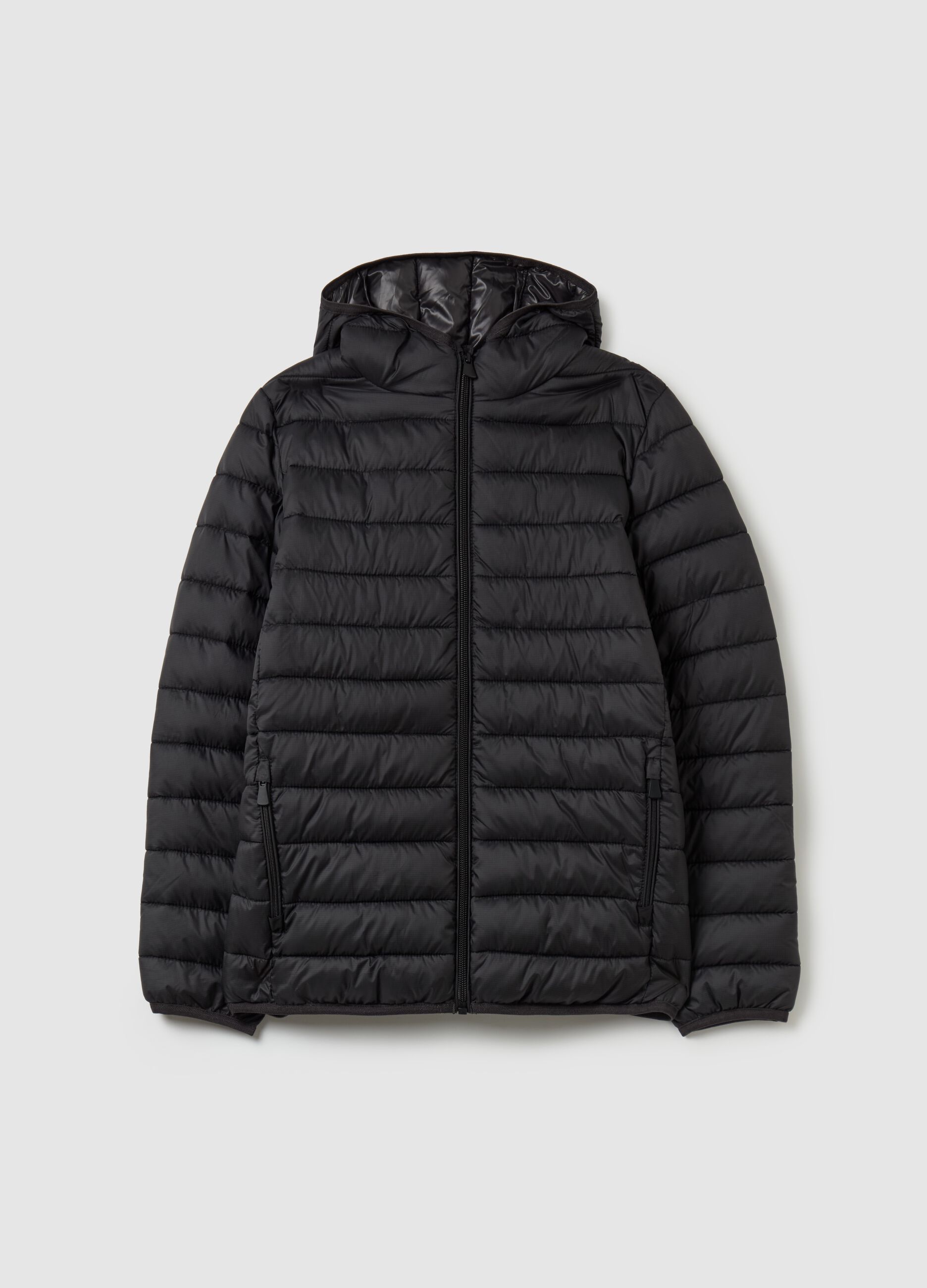 Ultralight down jacket with ripstop weave