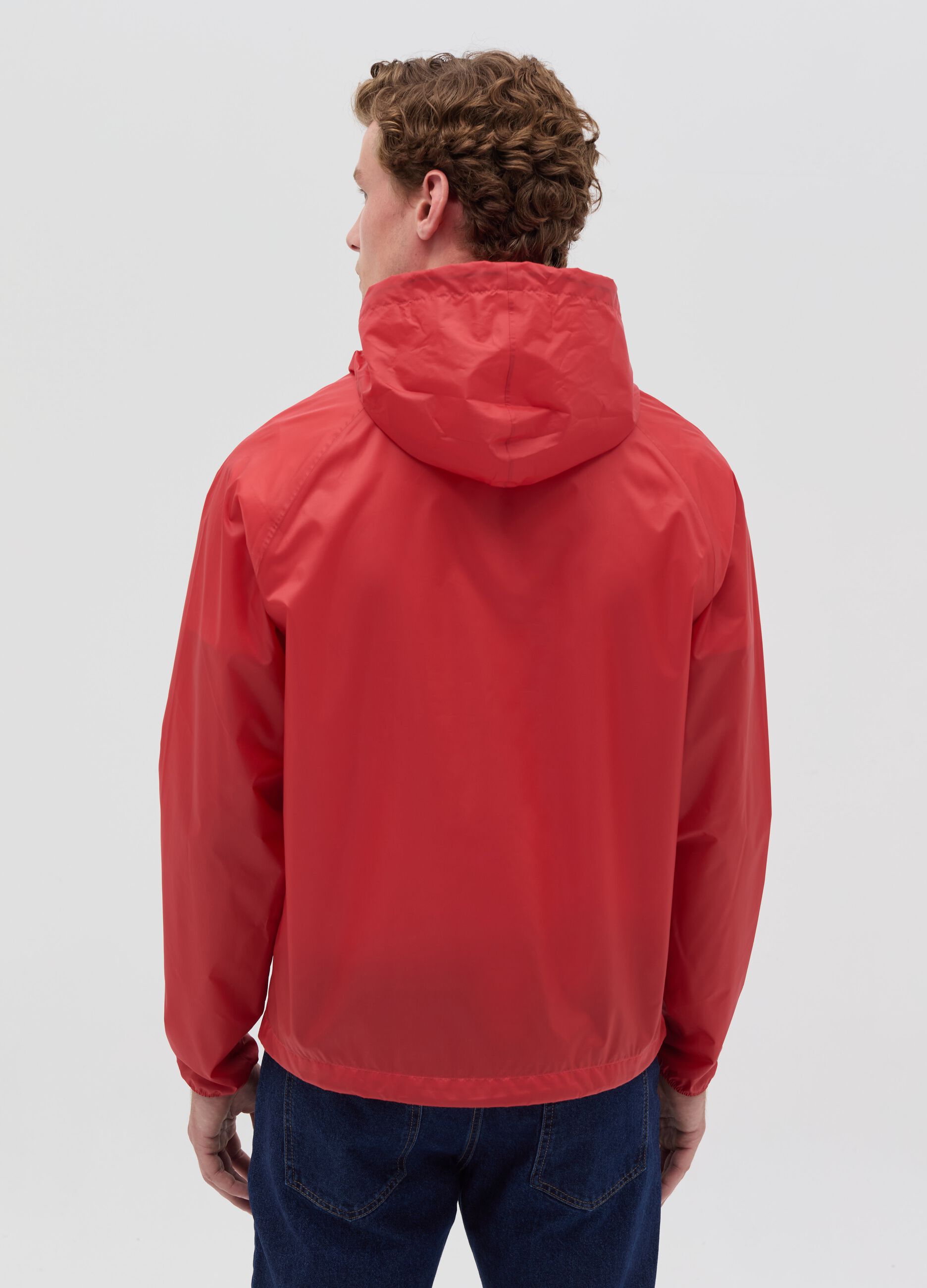 Essential waterproof half-zip jacket