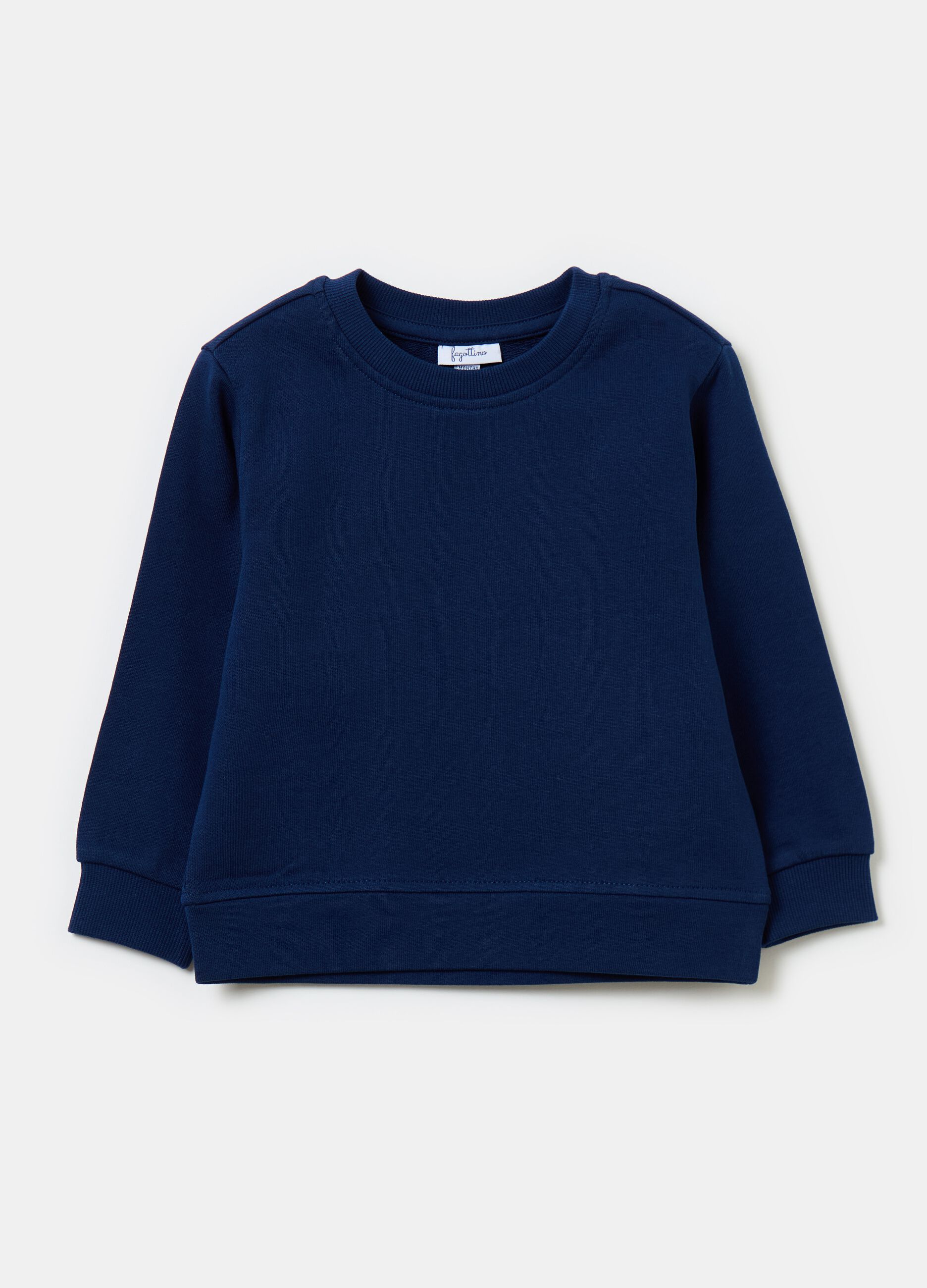 Solid colour sweatshirt in French terry