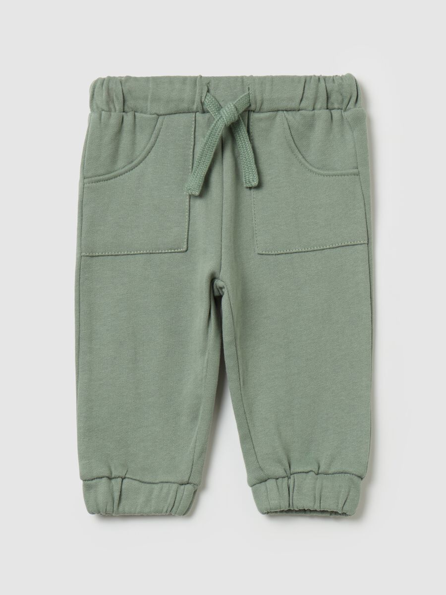 Joggers in organic cotton with drawstring_0