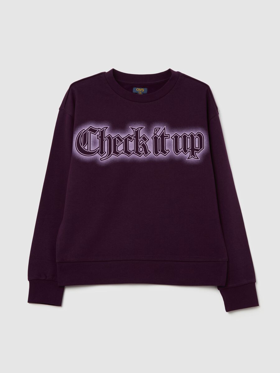 Sweatshirt with "Check it up" print_0