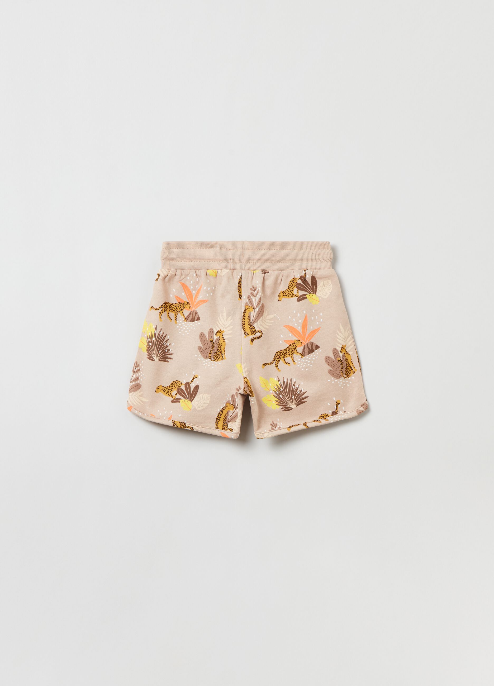 Cotton shorts with all-over print