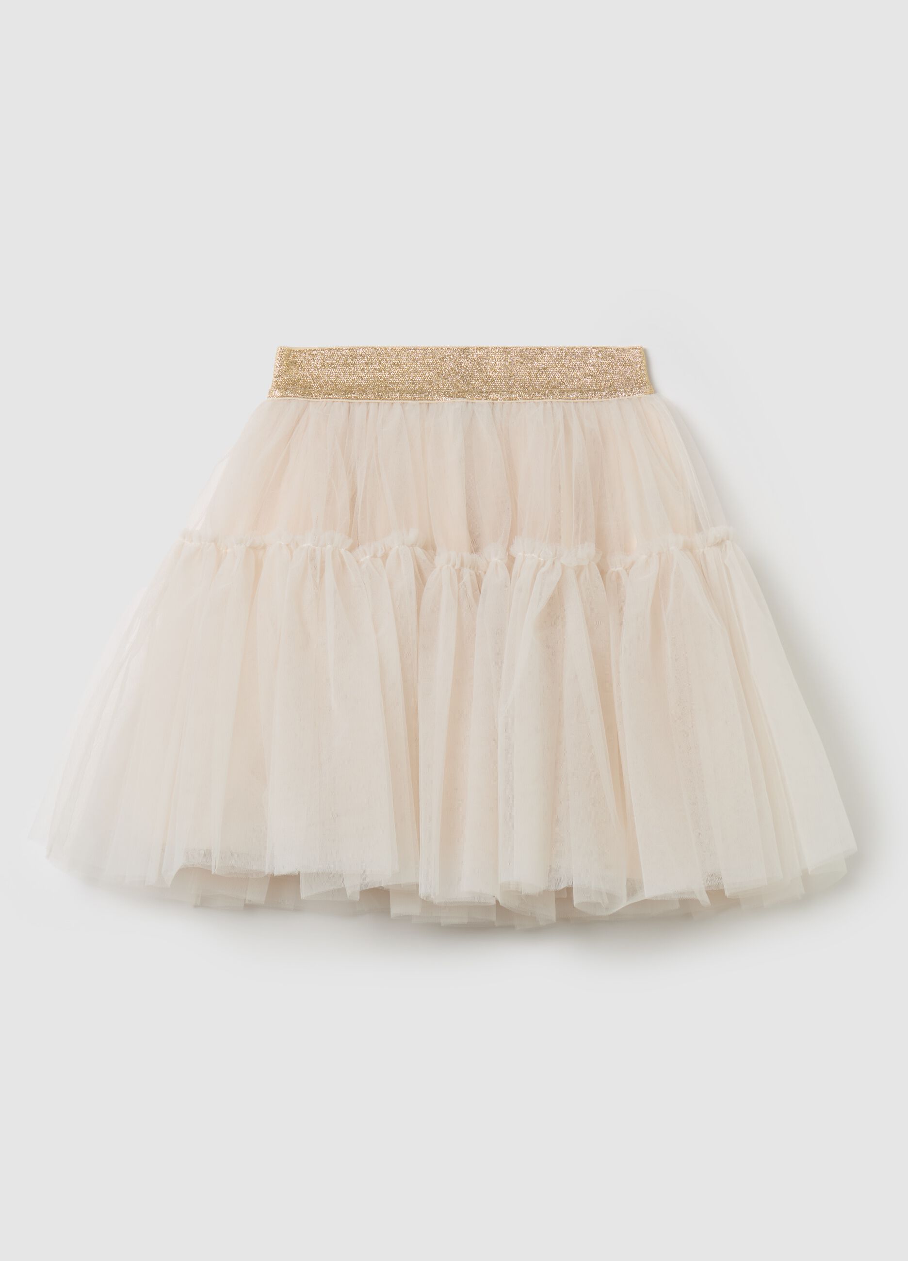 Minigonna in tulle con balza