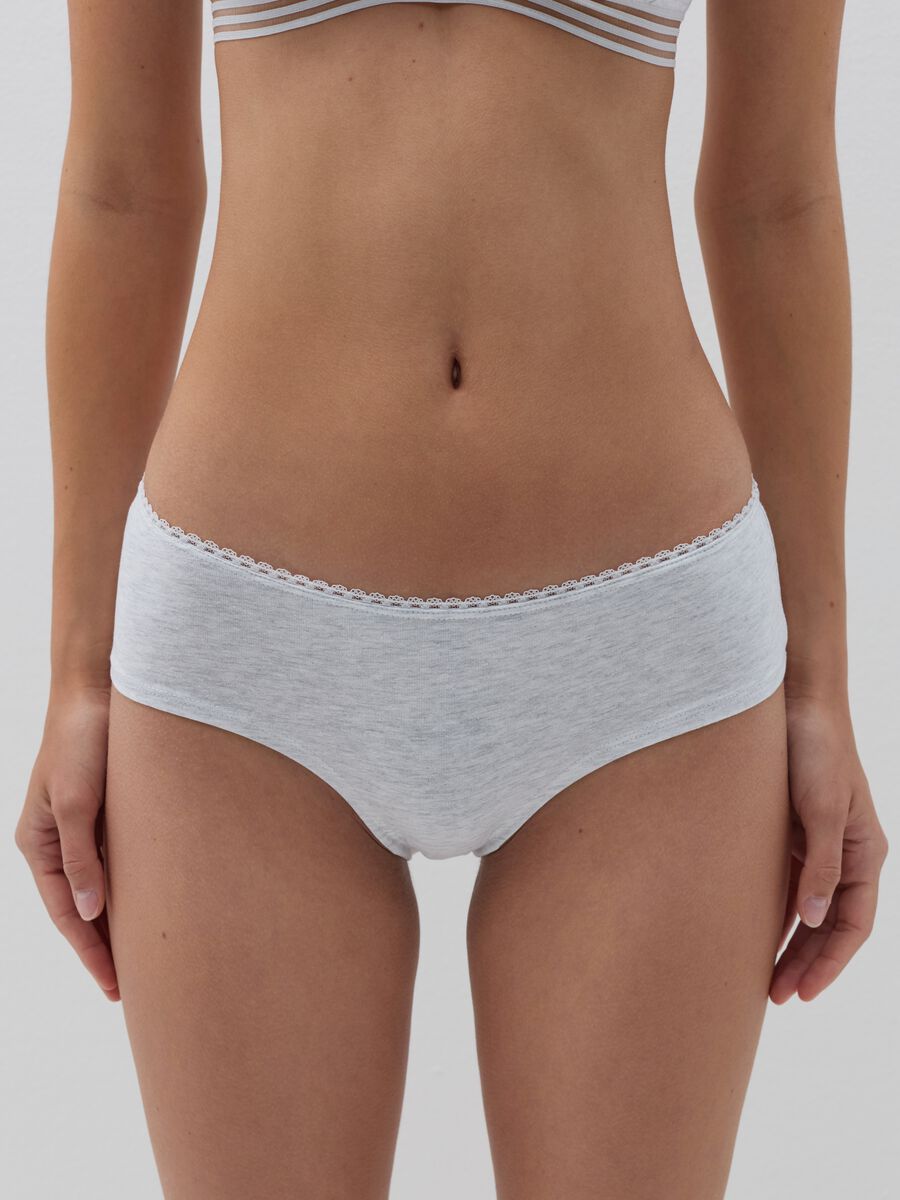 Three-pack knicker shorts in organic cotton and viscose_1