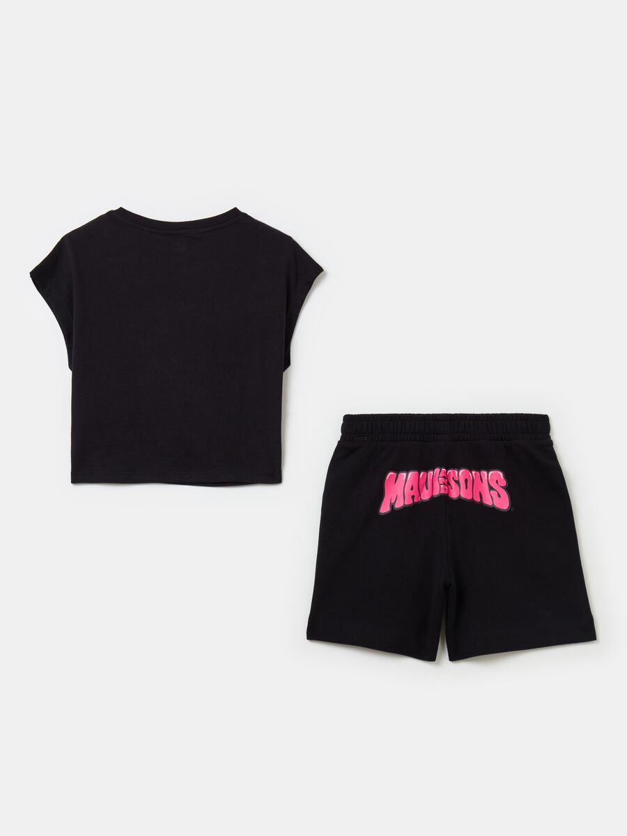 Pack jogging camiseta y shorts con logo estampado_1