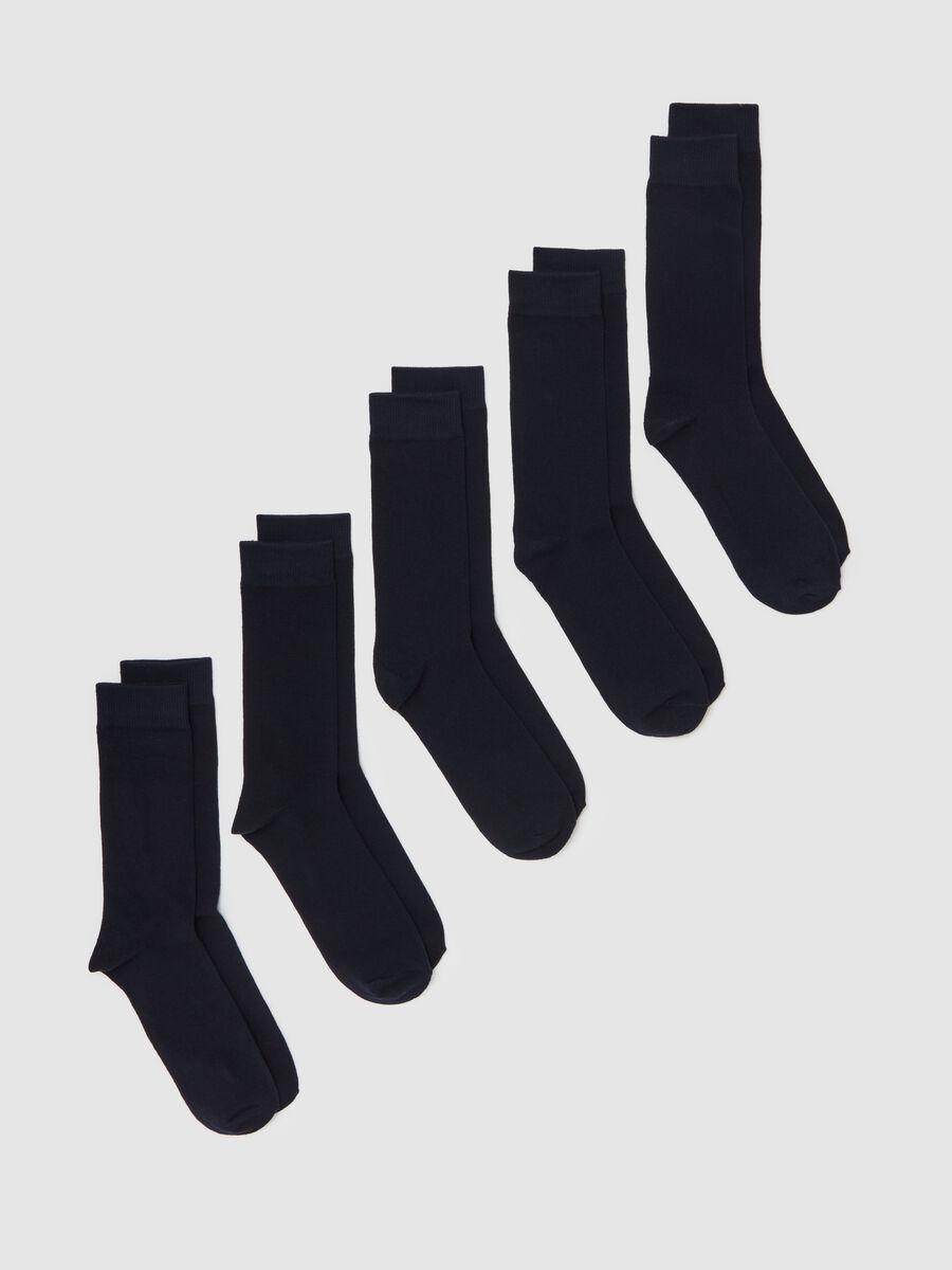 Five-pair pack mid-length stretch socks_0