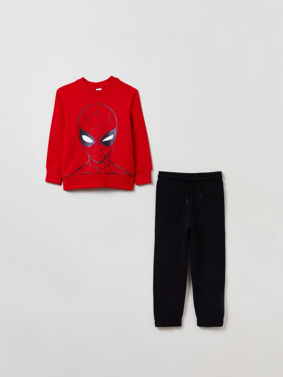 Fleece jogging set with Spider-Man print_0