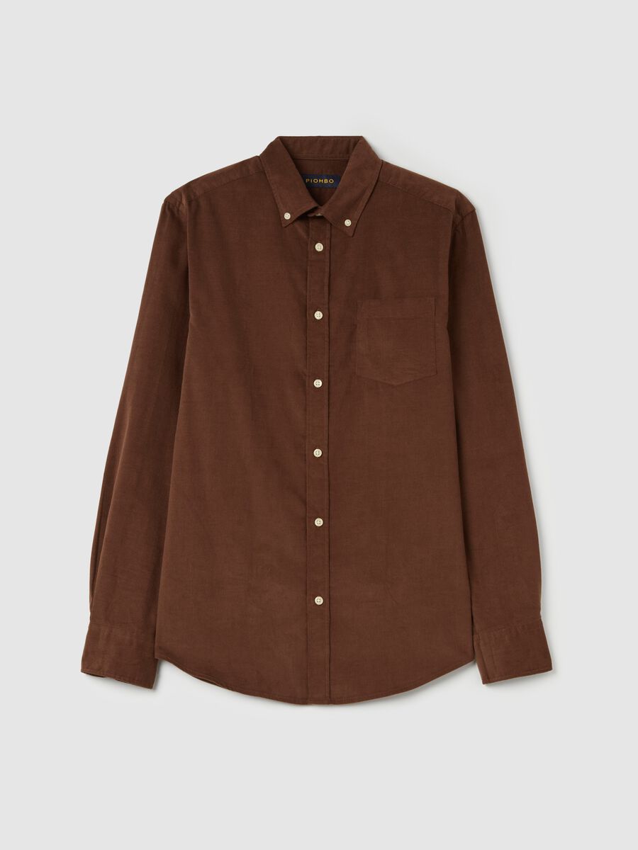 Camicia in corduroy colletto button-down_4