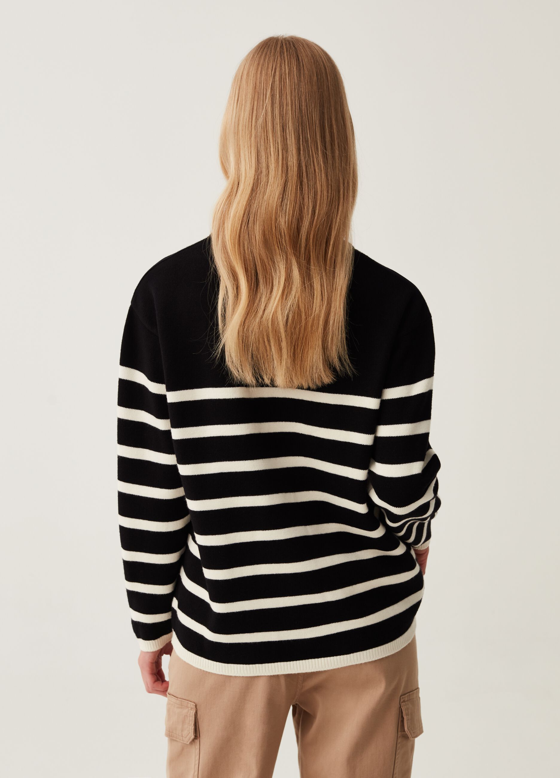 Top with striped pattern