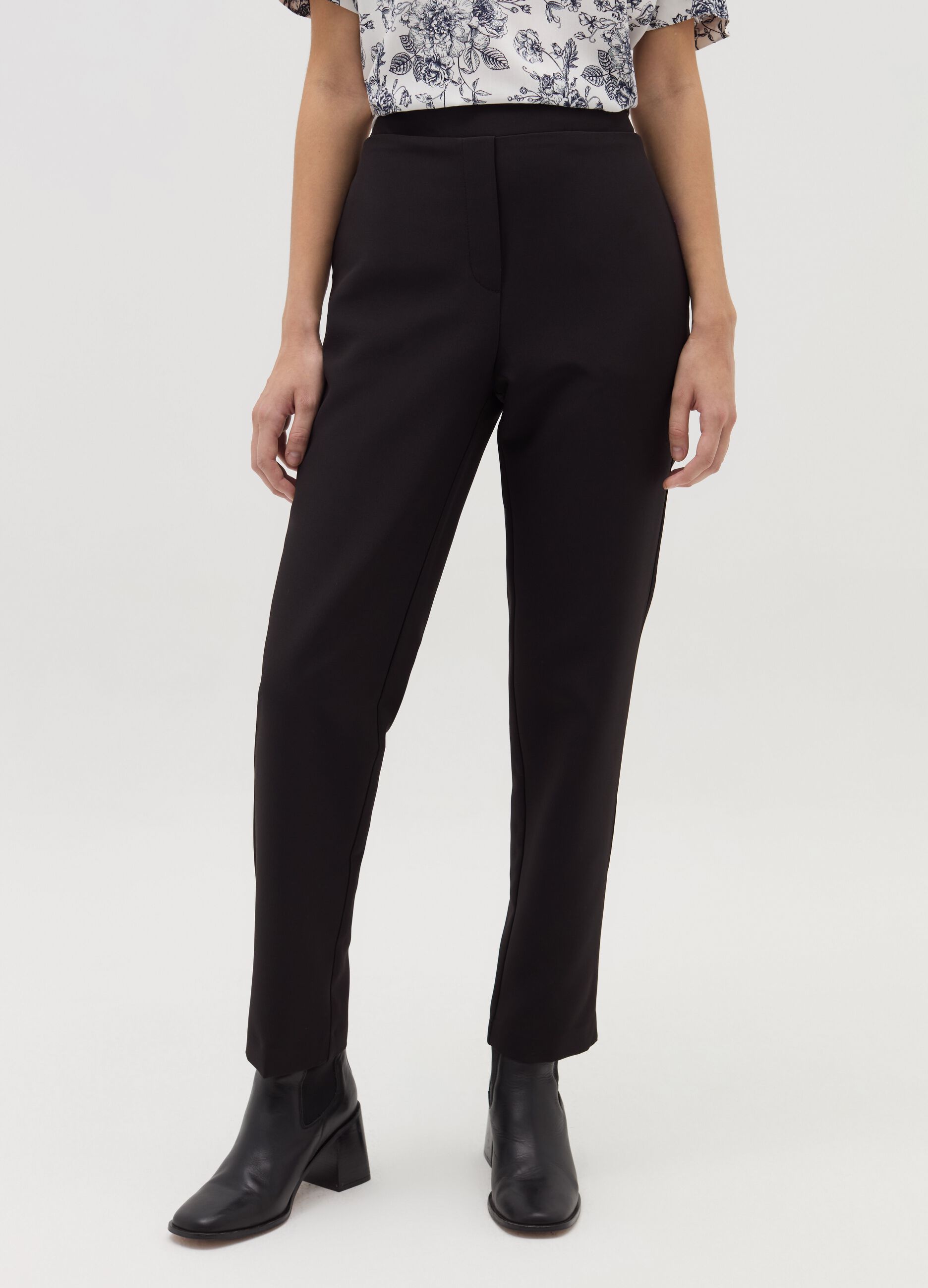 Stretch cigarette trousers