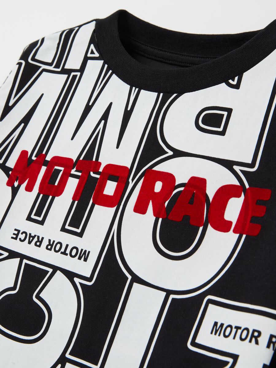 Long-sleeved T-shirt with "MOTO RACE" print_2