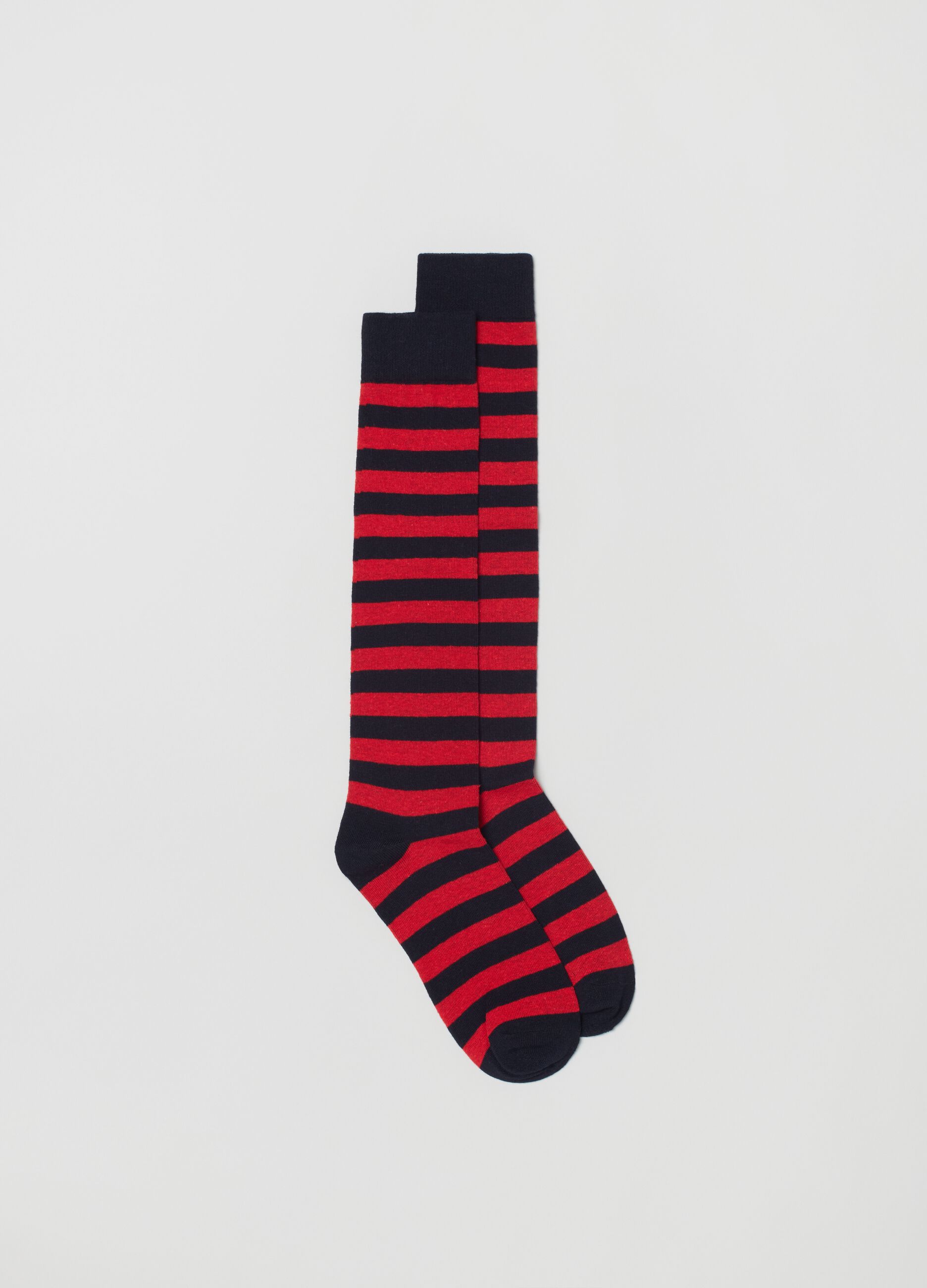 Black/Red Striped Socks