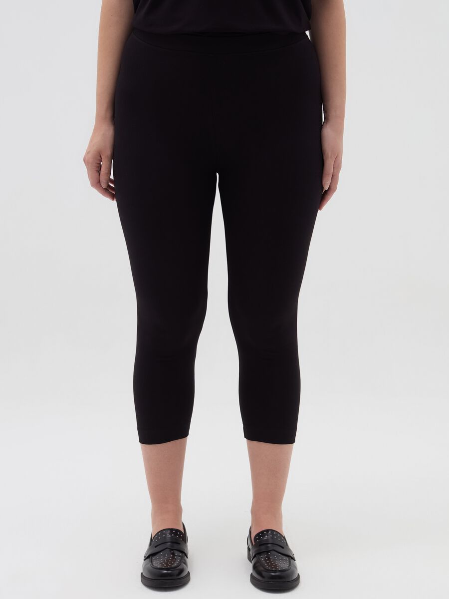 Leggings tobilleros de algodón elástico Curvy_1