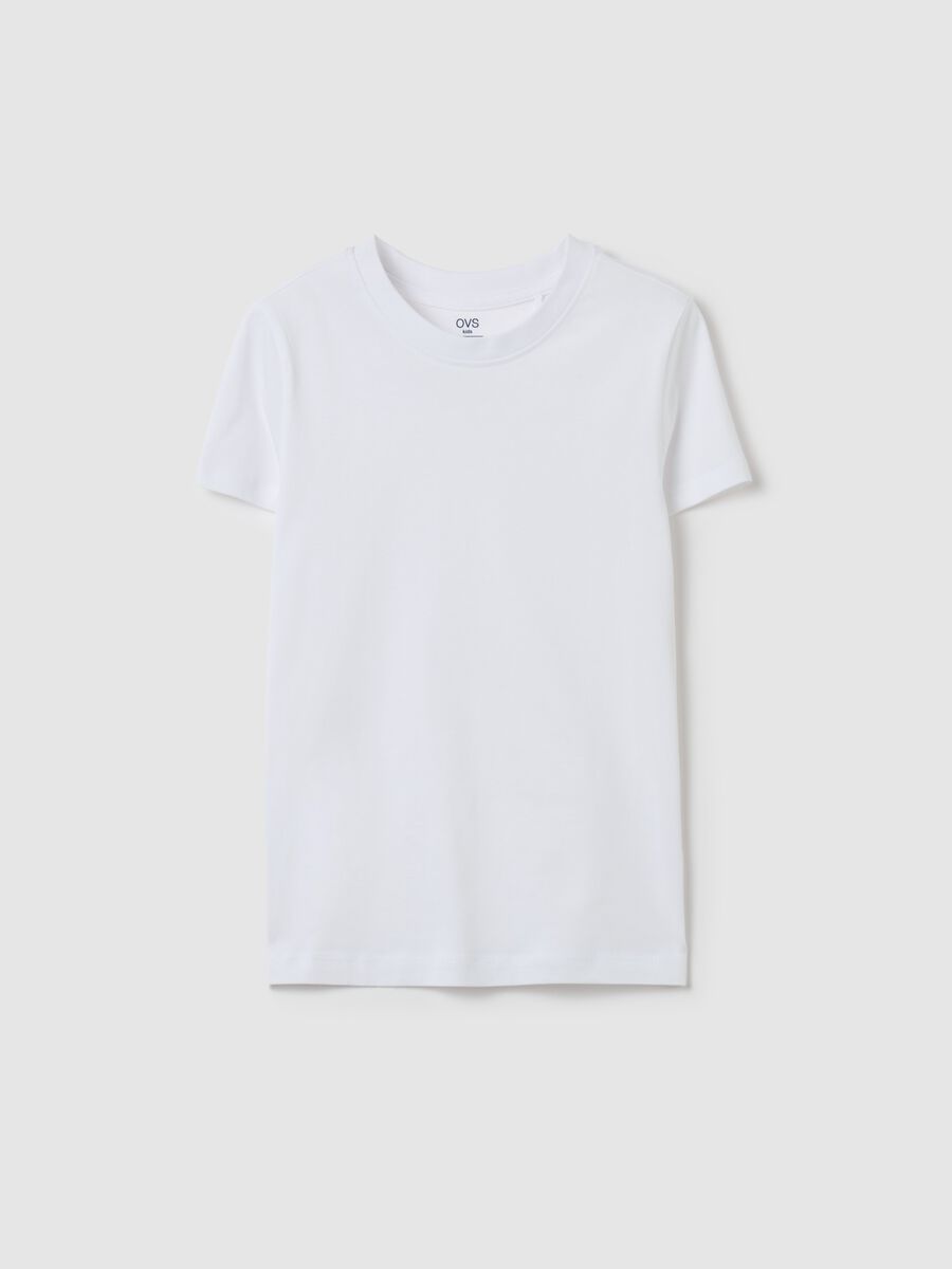 Solid colour T-shirt in organic cotton_0