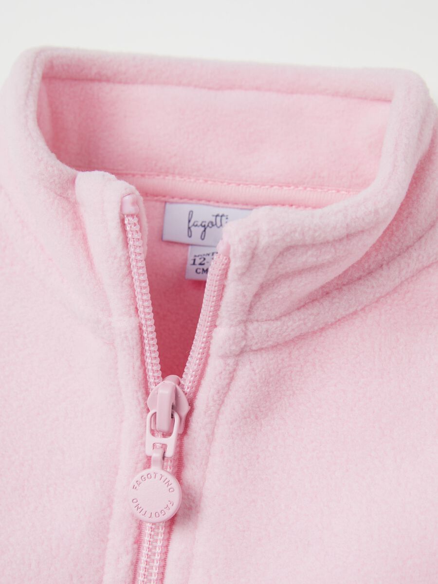 Solid colour fleece full-zip sweatshirt_3