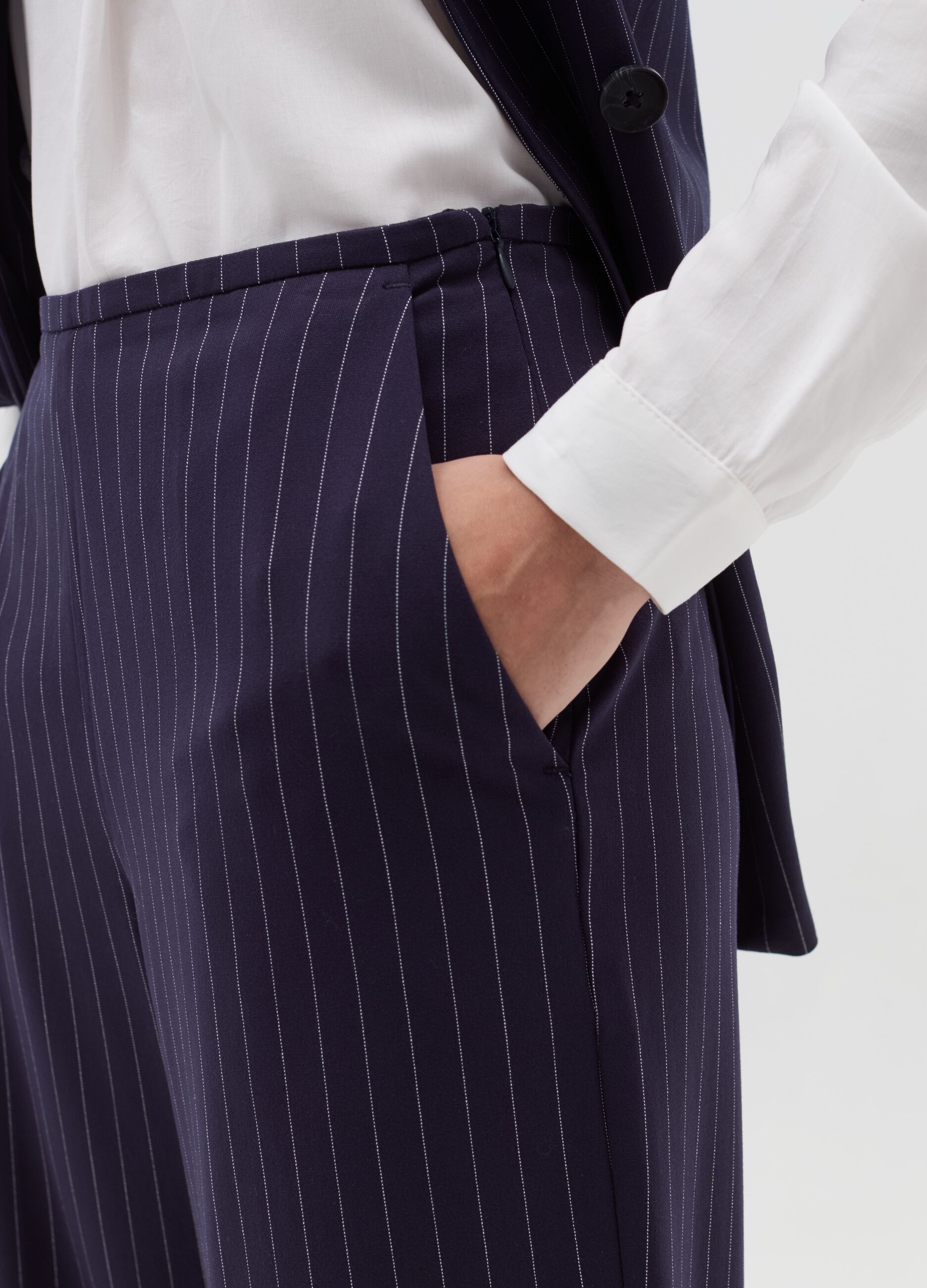 Straight-fit stretch trousers