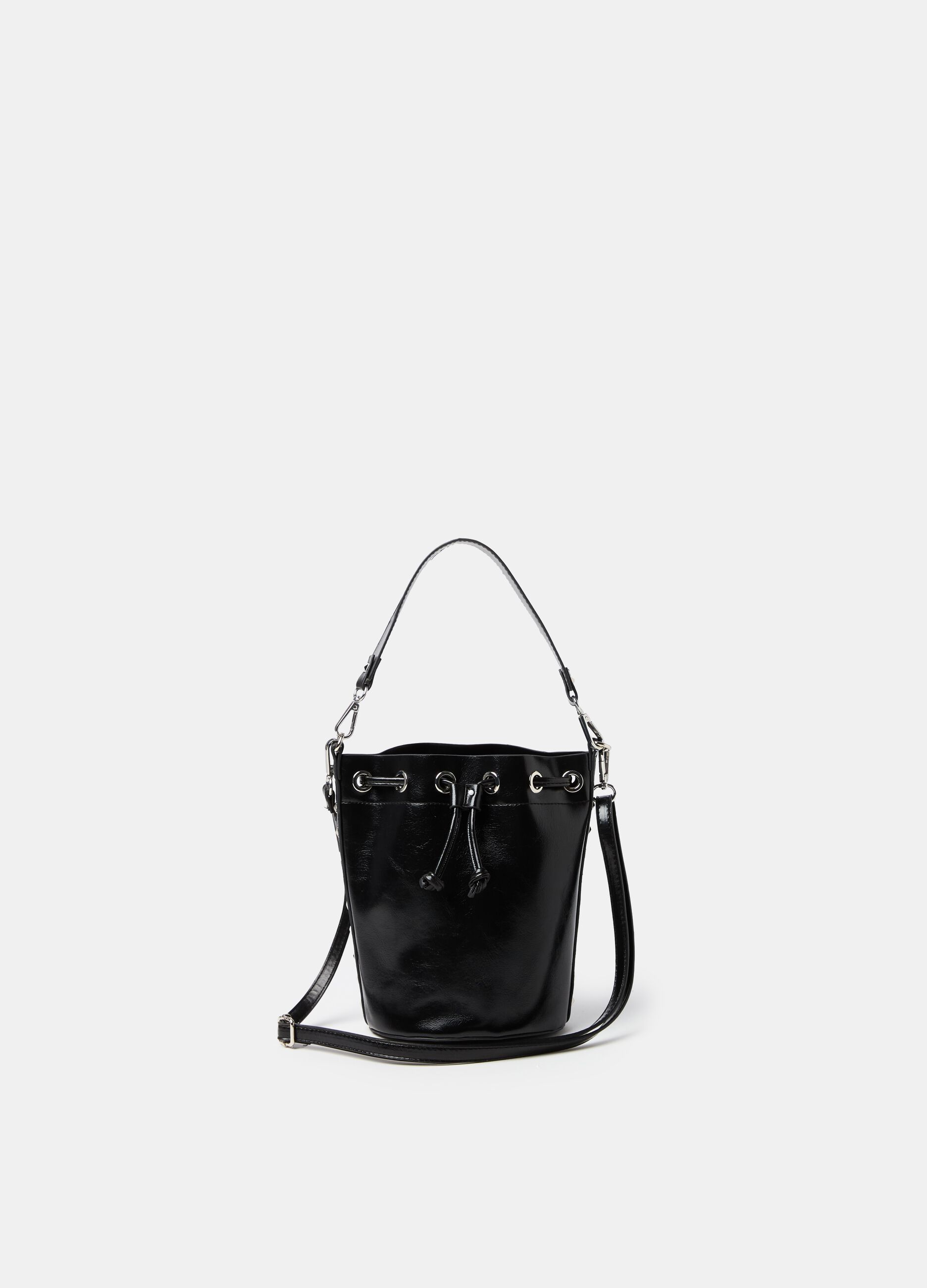 Bucket bag with studs