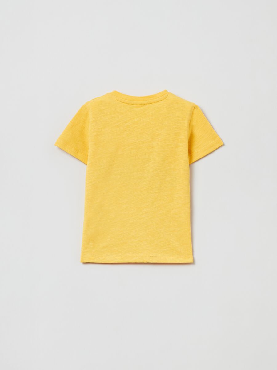 Slub cotton T-shirt with print_1