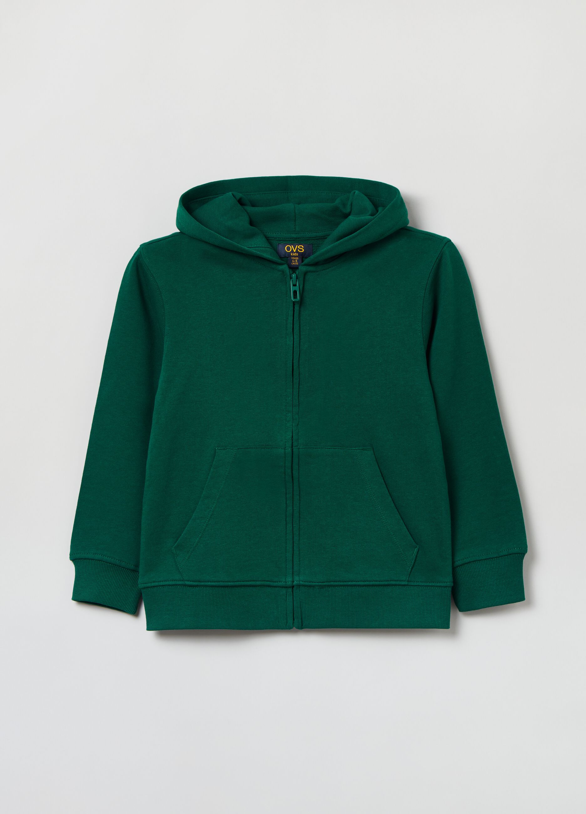 Full-zip in French Terry con cappuccio