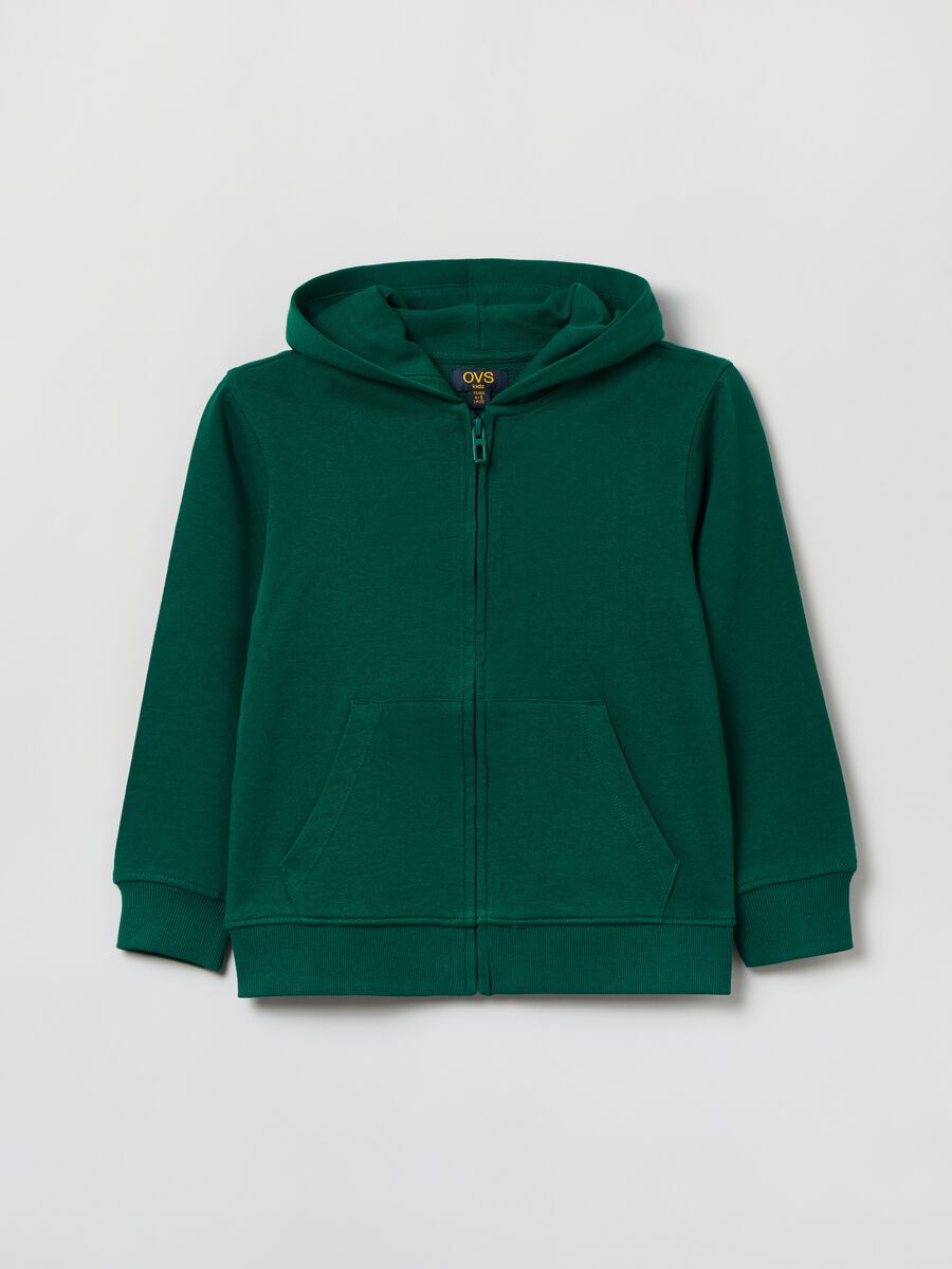 Full-zip in French Terry con cappuccio_0