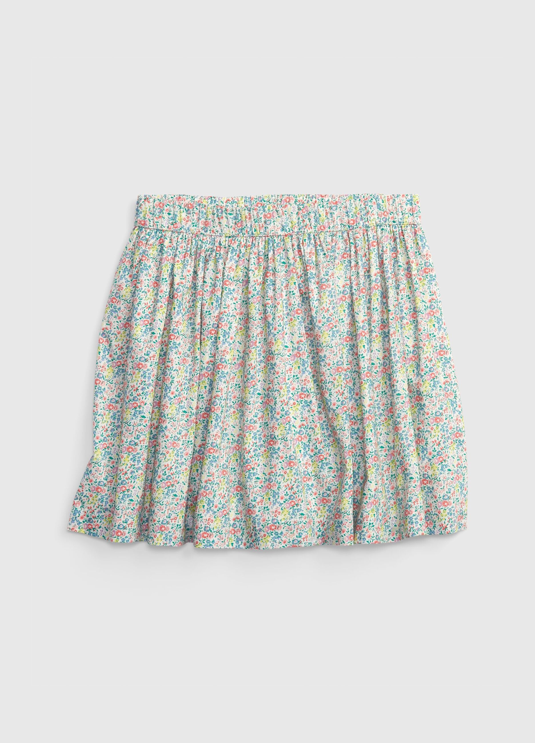 Miniskirt with small flowers print