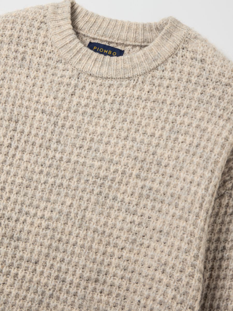 Pullover with waffle weave_5