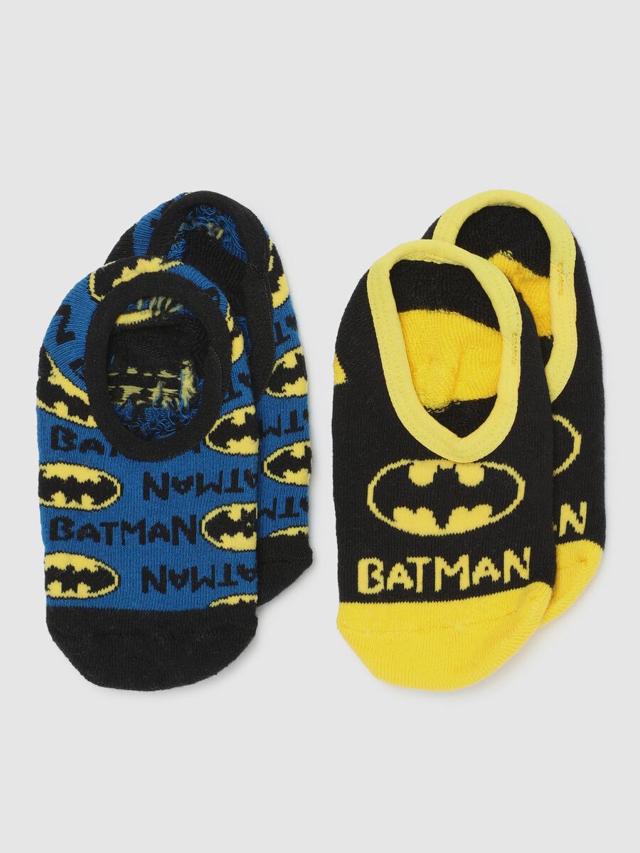 Two-pair pack Batman slipper socks in organic cotton_0