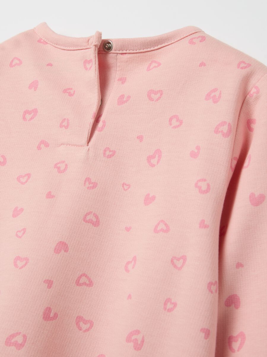 Organic cotton pyjamas with small hearts print_2