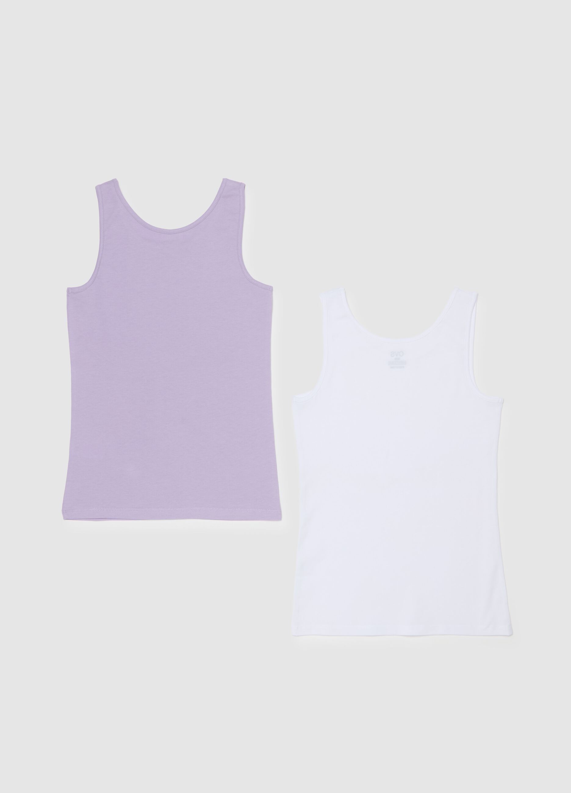 Two-pack organic cotton vests