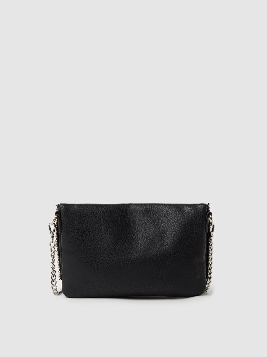 Textured-effect rectangular bag with shoulder strap_1