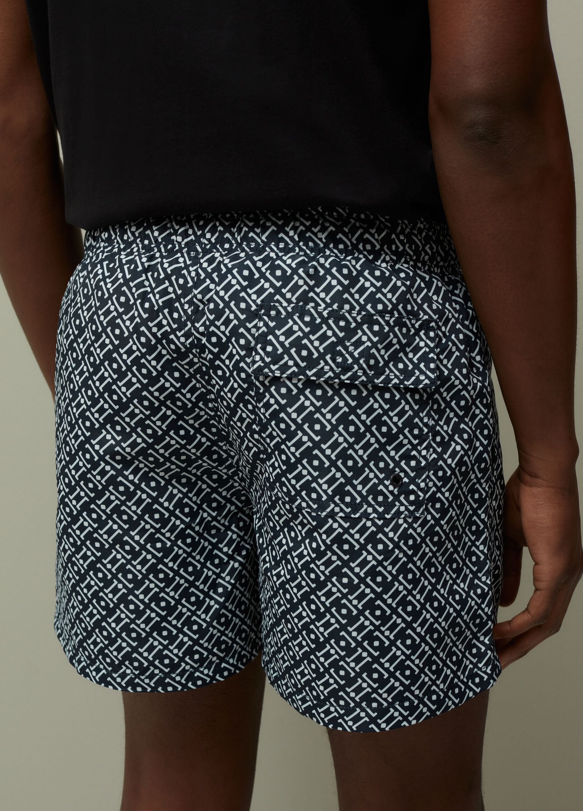 Swimming trunks with print