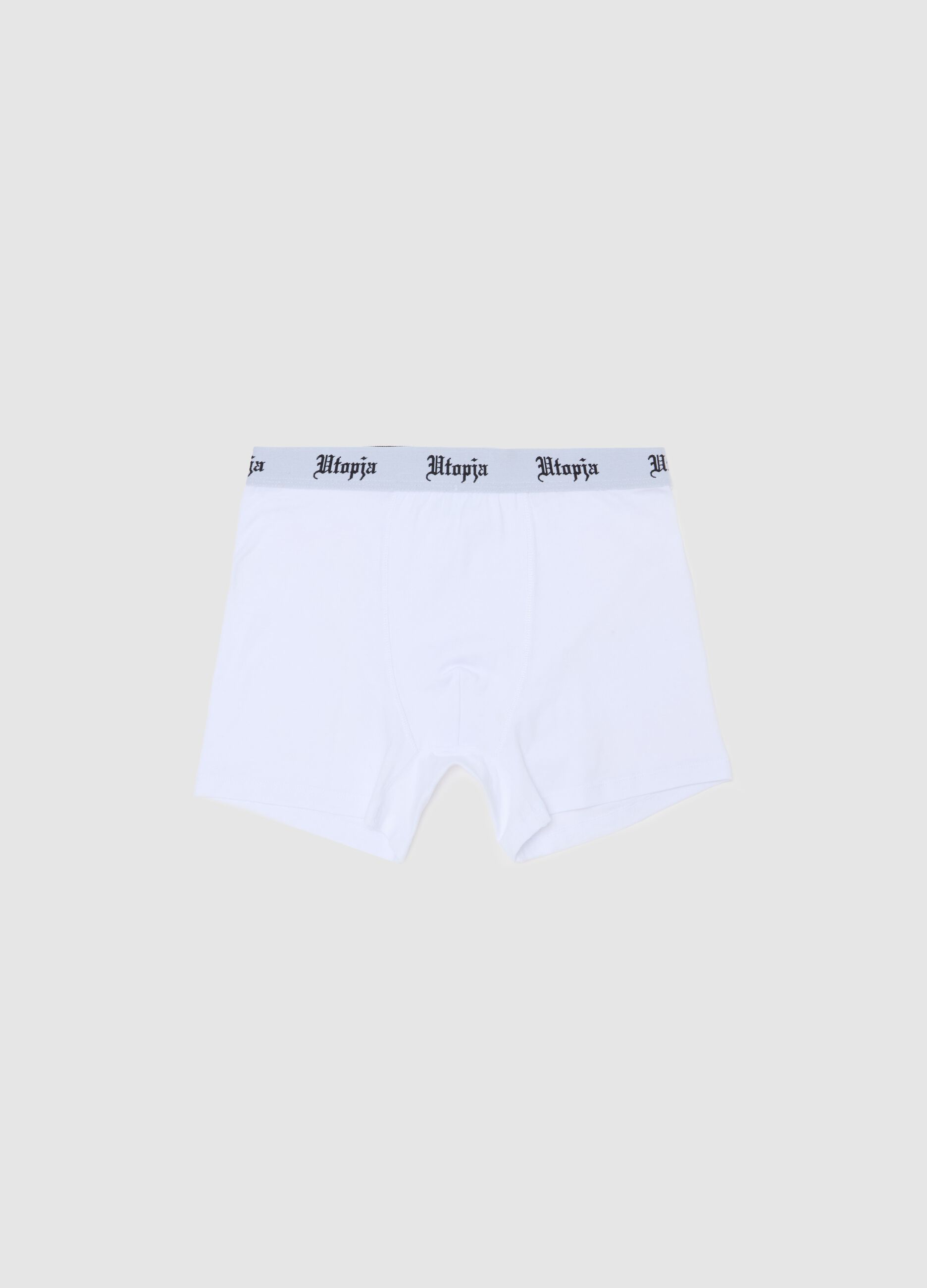 Bipack Boxer With External Elastic Band White