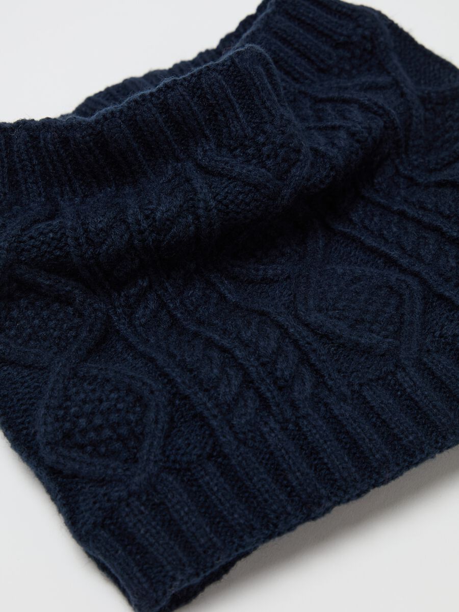 Cable knit neck warmer_1