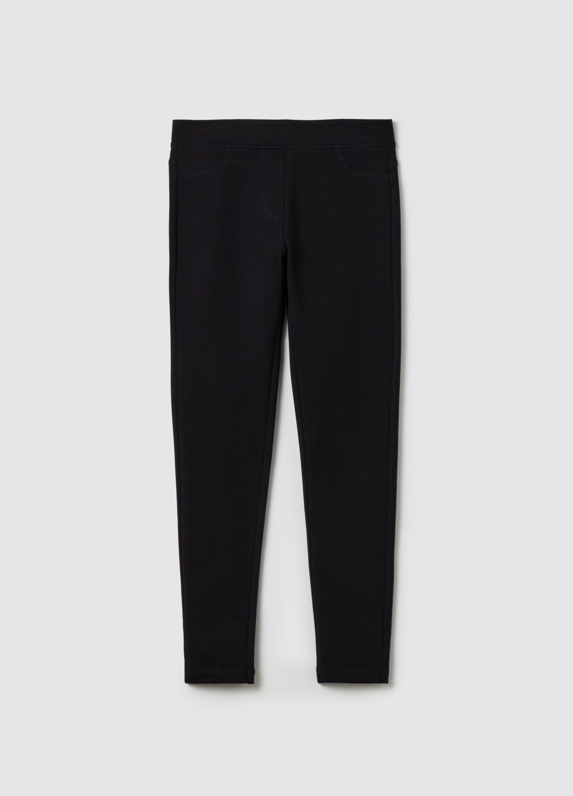 Stretch cotton treggings with pockets