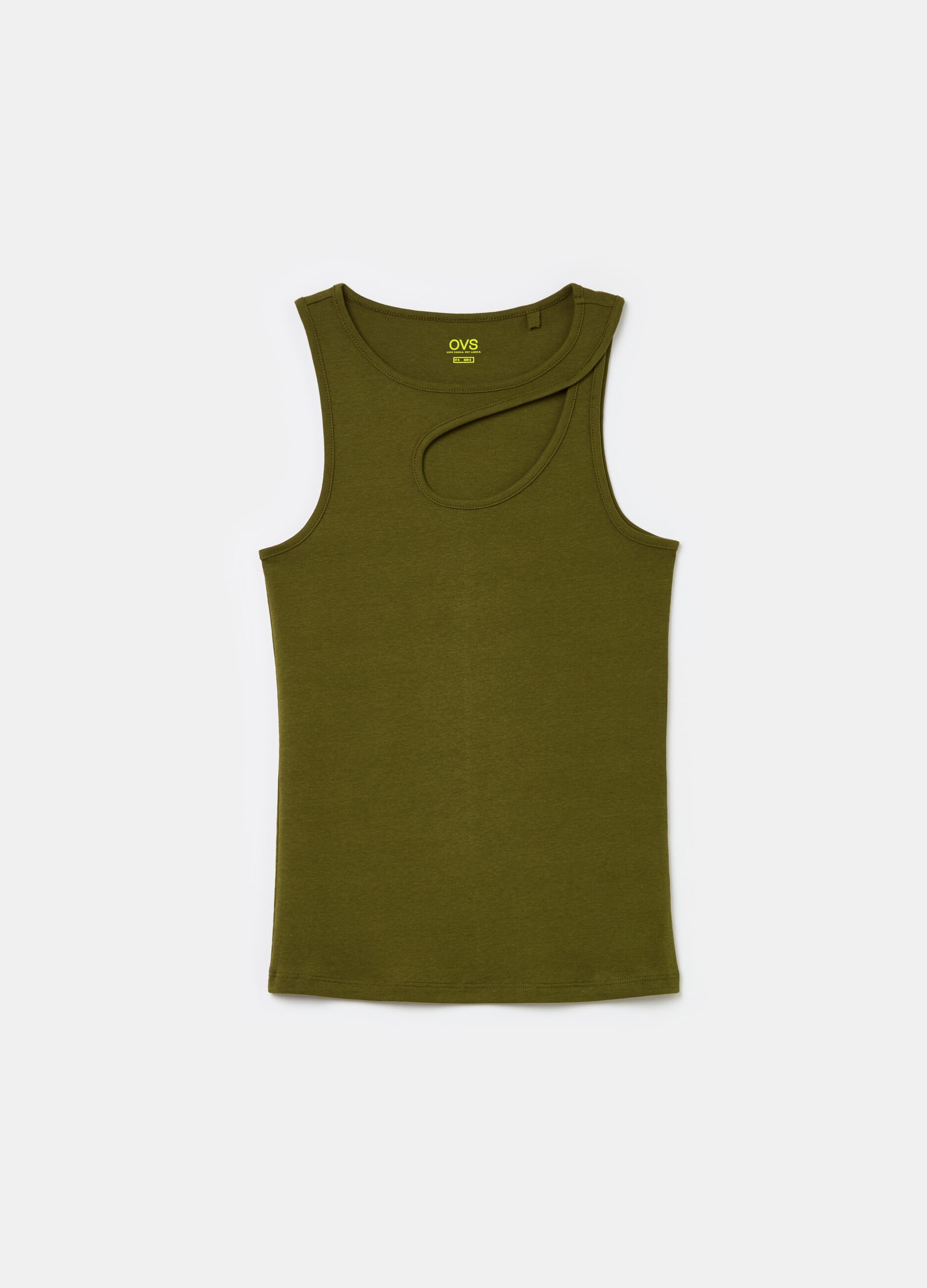 Tank top with cut-out detail