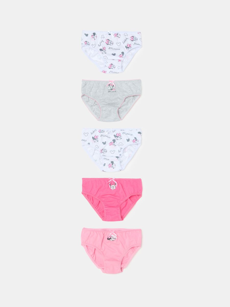 Five-pack organic cotton briefs with Minnie Mouse print_0