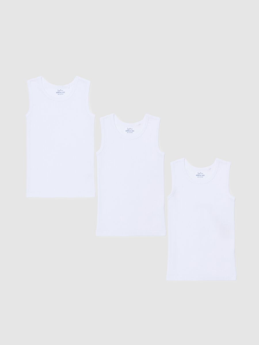 Three-pack organic cotton vests_0